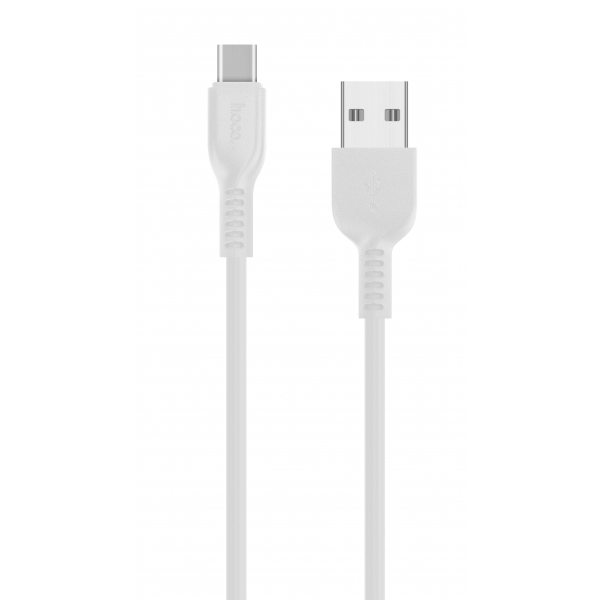 cablu-date-si-incarcare-usb-a---usb-c-hoco-flash-x20-2C-18w-2C-3m-2C-alb