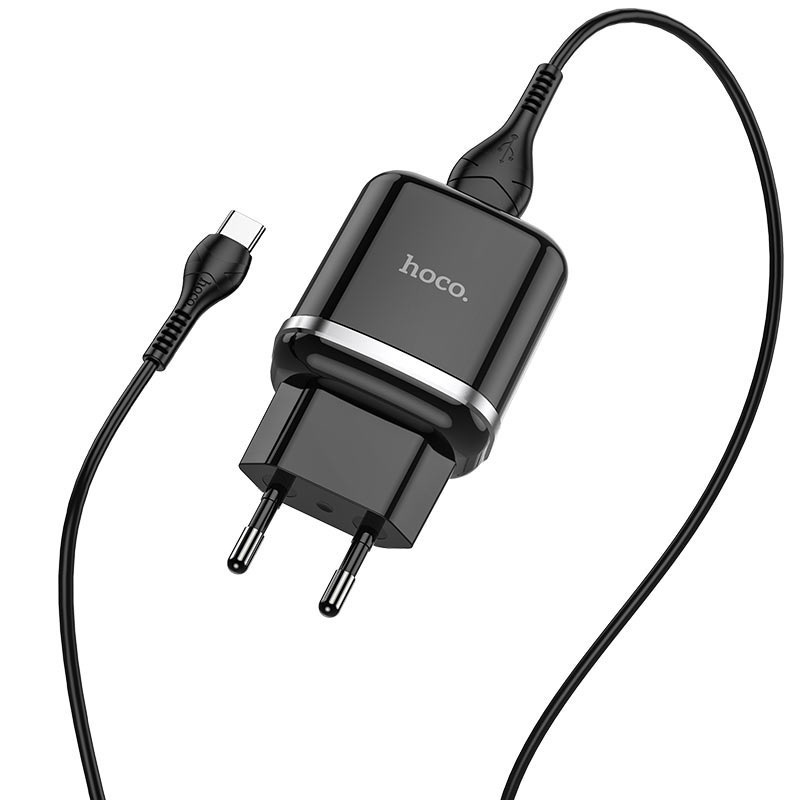 incarcator-retea-cu-cablu-usb-c-hoco-n3-2C-18w-2C-3a-2C-1-x-usb-a-2C-negru