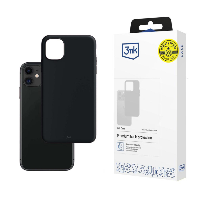 Husa pentru Apple iPhone 11, 3MK, Matt, Neagra