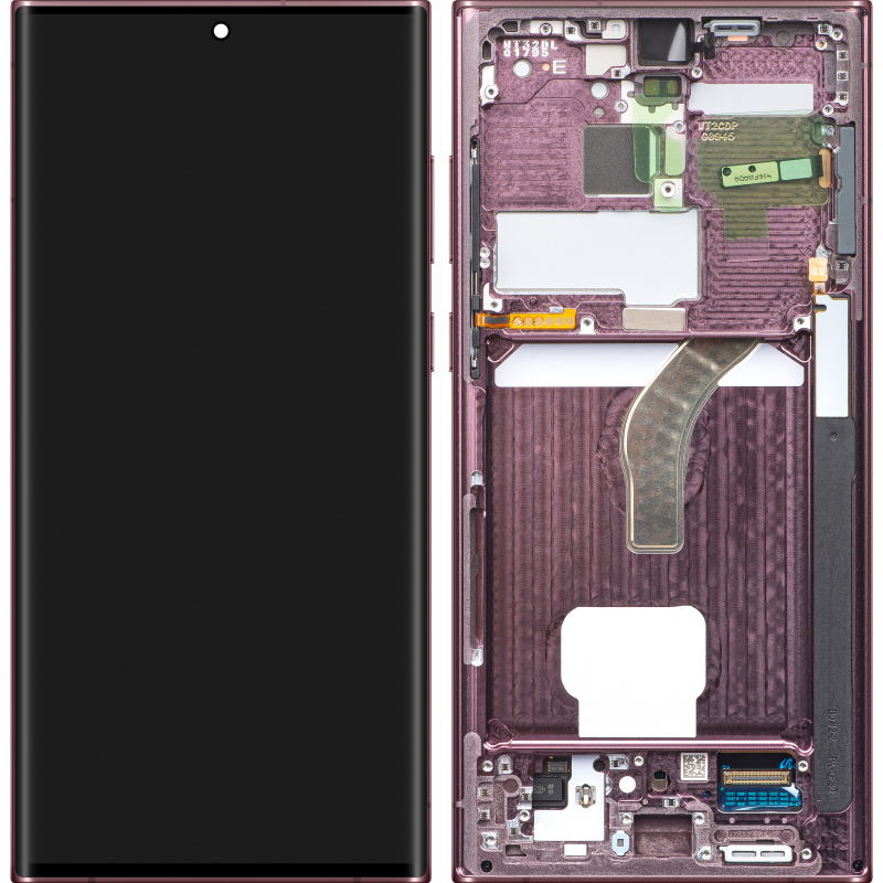 Display - Touchscreen Samsung Galaxy S22 Ultra 5G S908, Cu Rama, Visiniu GH82-27488B 