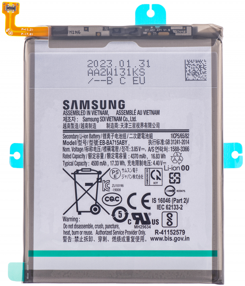 Acumulator Samsung Galaxy A71 A715, EB-BA715ABY, Service Pack GH82-22153A