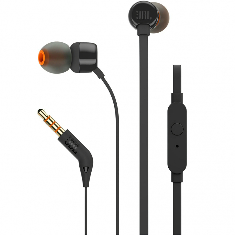 Handsfree 3.5mm JBL T110, Negru JBLT110BLK Handsfree 3.5mm JBL T110, Negru JBLT110BLK