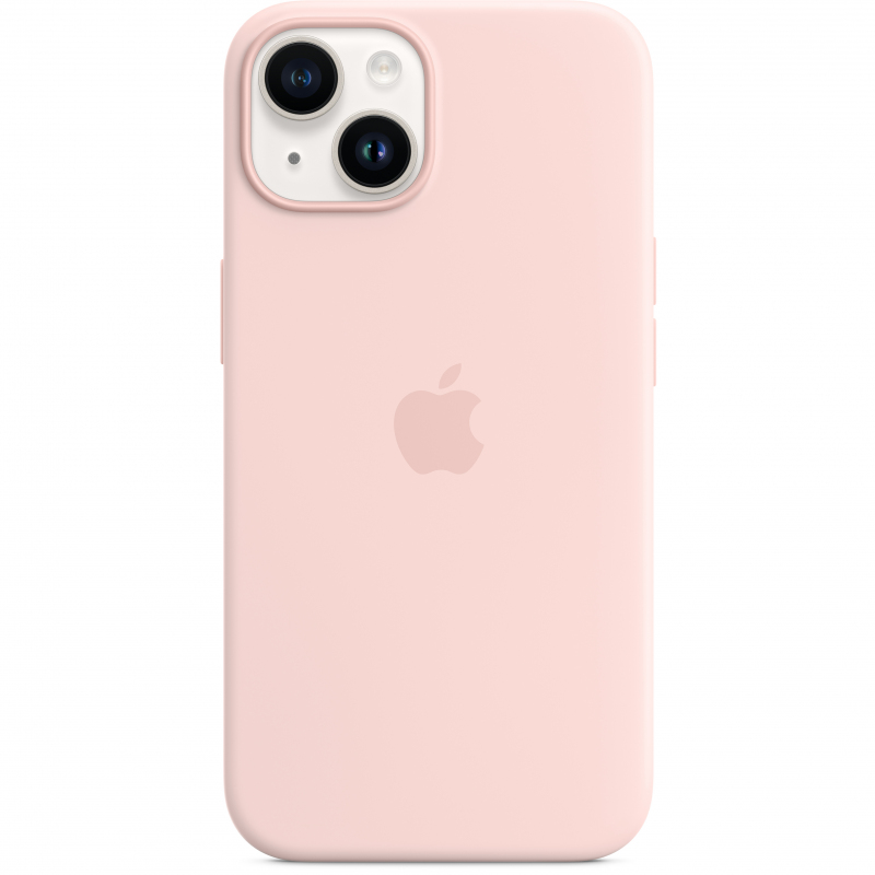 Husa Silicon Apple iPhone 14 Plus, MagSafe, Roz (Chalk Pink) MPT73ZM/A 