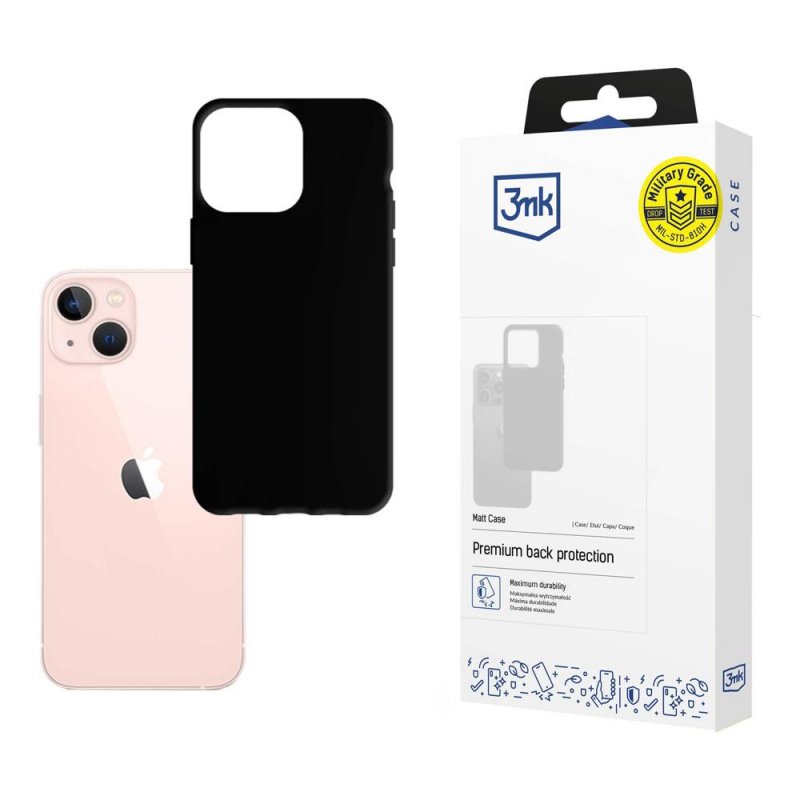 Husa pentru Apple iPhone 14, 3MK, Matt, Neagra