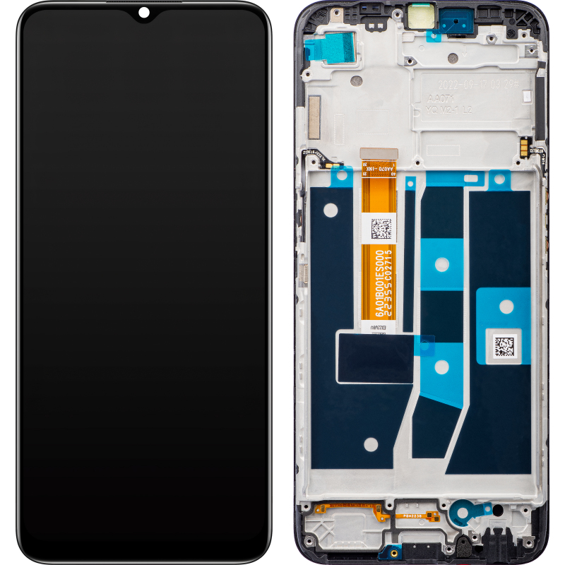 Display - Touchscreen Oppo A16 / Oppo A16s, Negru, Service Pack 4908018 