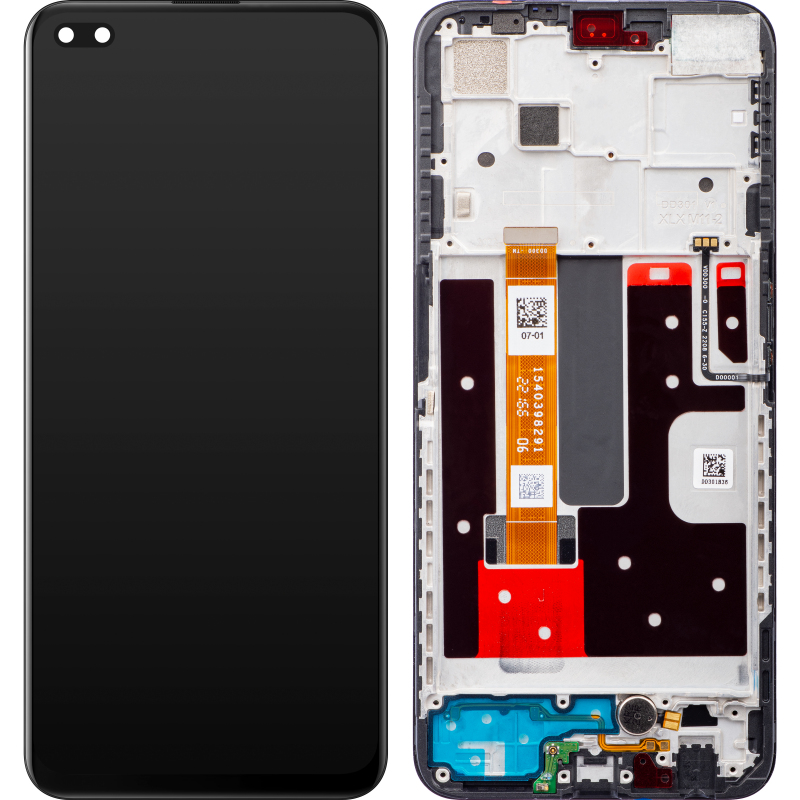Display - Touchscreen Oppo A92s / Oppo Reno4 Z 5G, Negru, Service Pack 4904261 