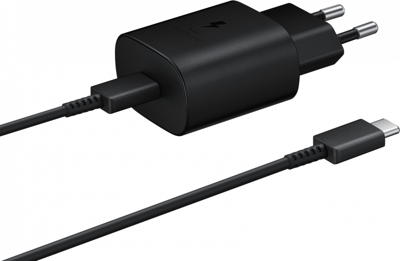 Incarcator Retea cu Cablu USB-C Samsung EP-TA800B + DA705BBE, 25W, 3A, 1 x USB-C, Negru GP-PTU021SOABQ