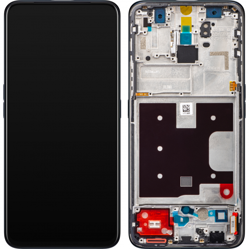 Display - Touchscreen Oppo Reno2 Z, Cu Rama, Negru (Luminous Black), Service Pack 4902827 