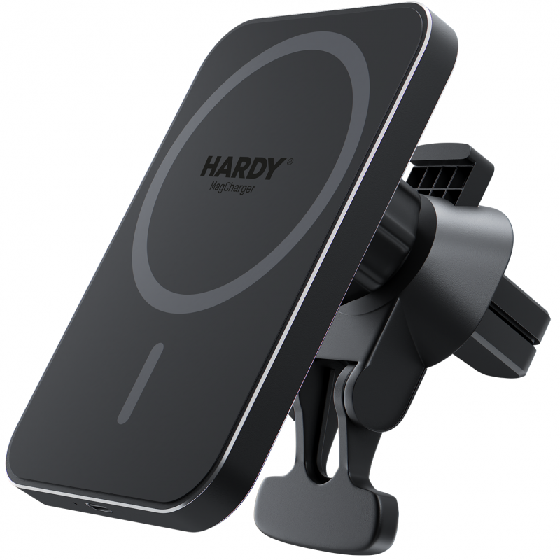 Incarcator Auto Wireless 3MK Hardy MagCharger Air Vent, Quick Charge, 15W, Negru 