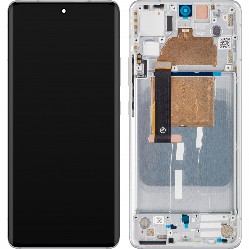 Display cu Touchscreen Motorola Edge 30 Fusion, cu Rama, Alb (Aurora White), Service Pack 5D68C21528