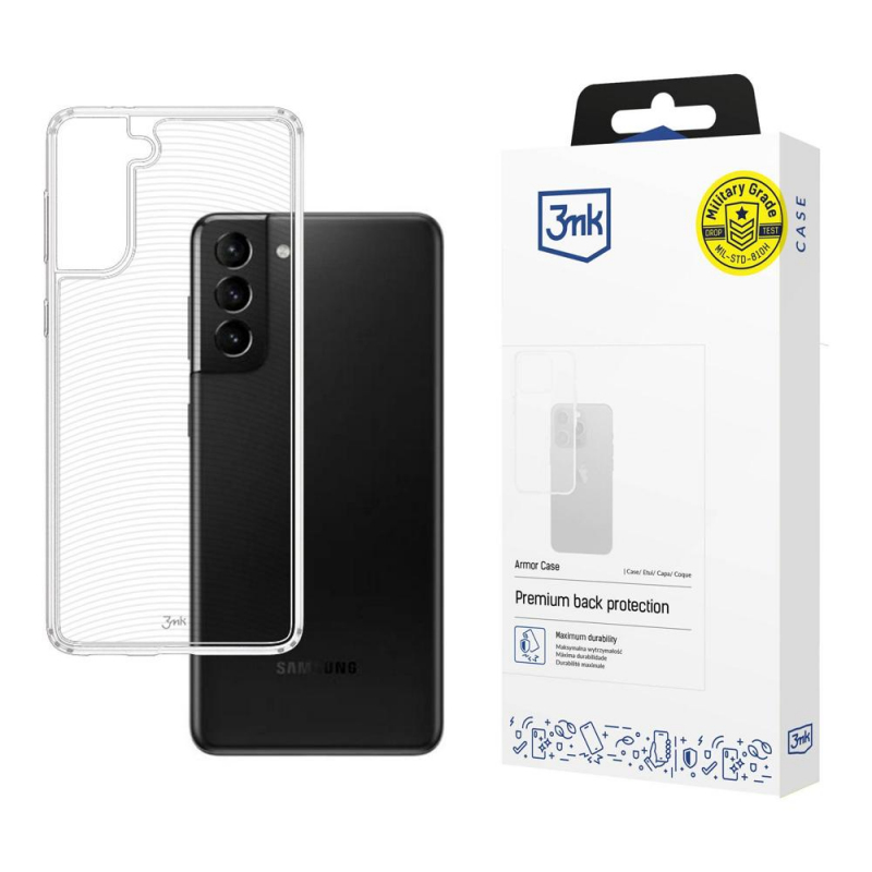 Husa pentru Samsung Galaxy S21 5G G991, 3MK, Armor, Transparenta 