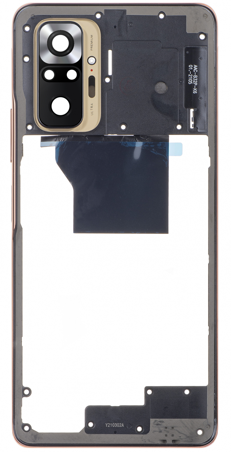 Carcasa Mijloc Xiaomi Redmi Note 10 Pro, Maro (Gradient Bronze), Service Pack 