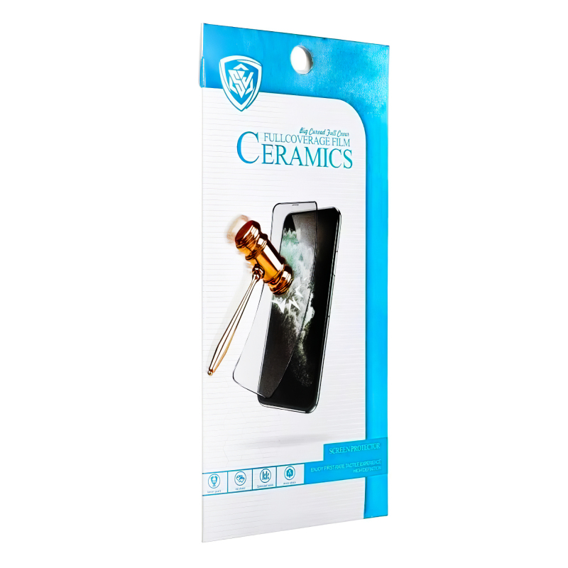 Folie de protectie Ecran OEM Ceramic pentru Samsung Galaxy A25 A256, Sticla Flexibila, Full Glue, 5D, Neagra 