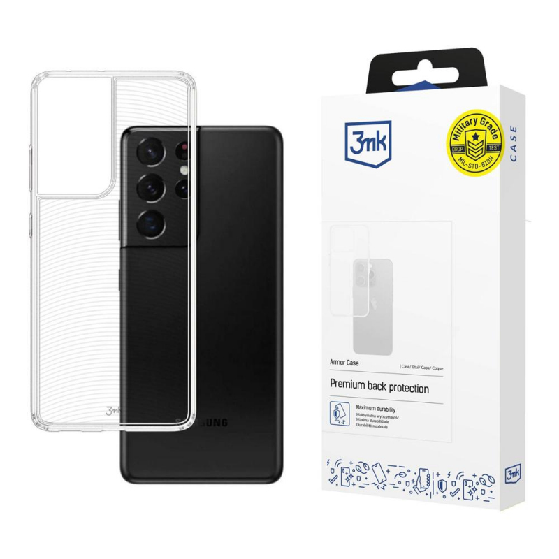 Husa pentru Samsung Galaxy S21 Ultra 5G G998, 3MK, Armor, Transparenta 