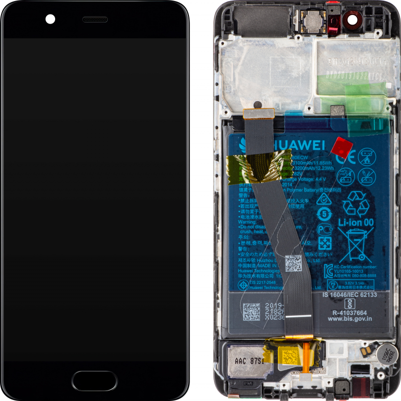 Display cu Touchscreen Huawei P10, cu Rama si Acumulator, Negru, Swap 
