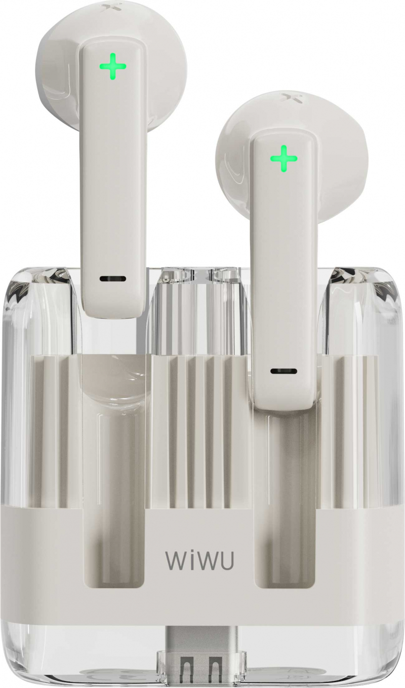 Handsfree Bluetooth WiWu T21, TWS, Alb 
