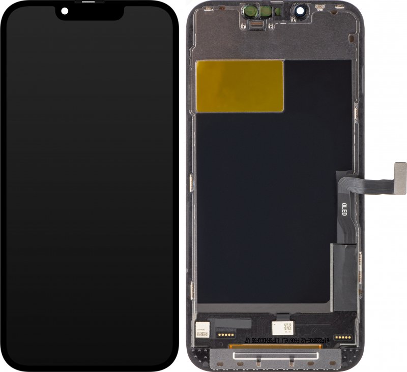 Display cu Touchscreen ZY pentru Apple iPhone 13 Pro, cu Rama, Versiune LCD In-Cell IC Movable, Negru 