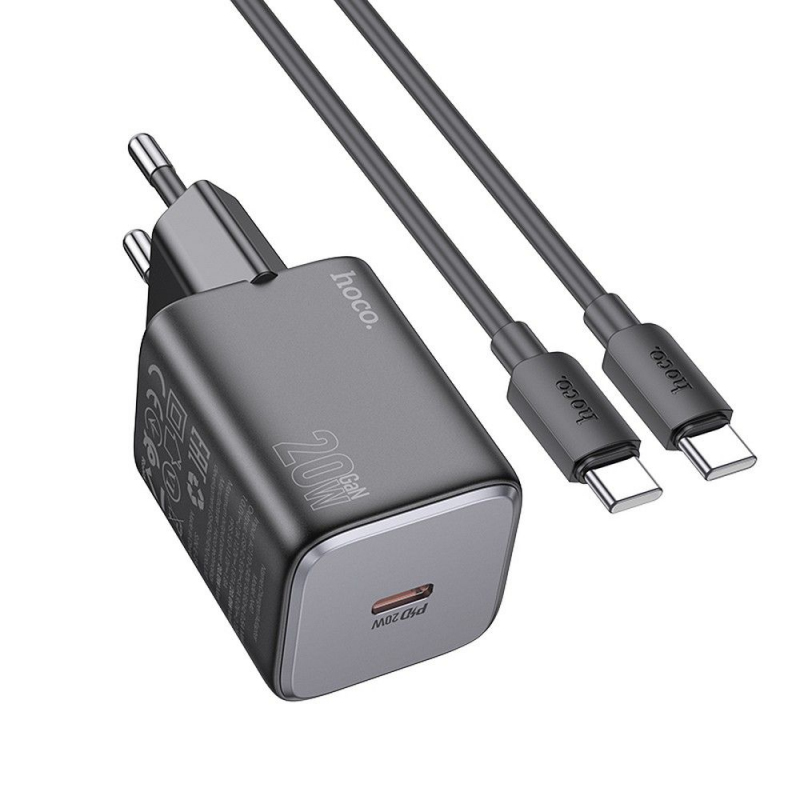 incarcator-retea-cu-cablu-usb-c-hoco-n40-2C-20w-2C-3a-2C-1-x-usb-c-2C-negru-