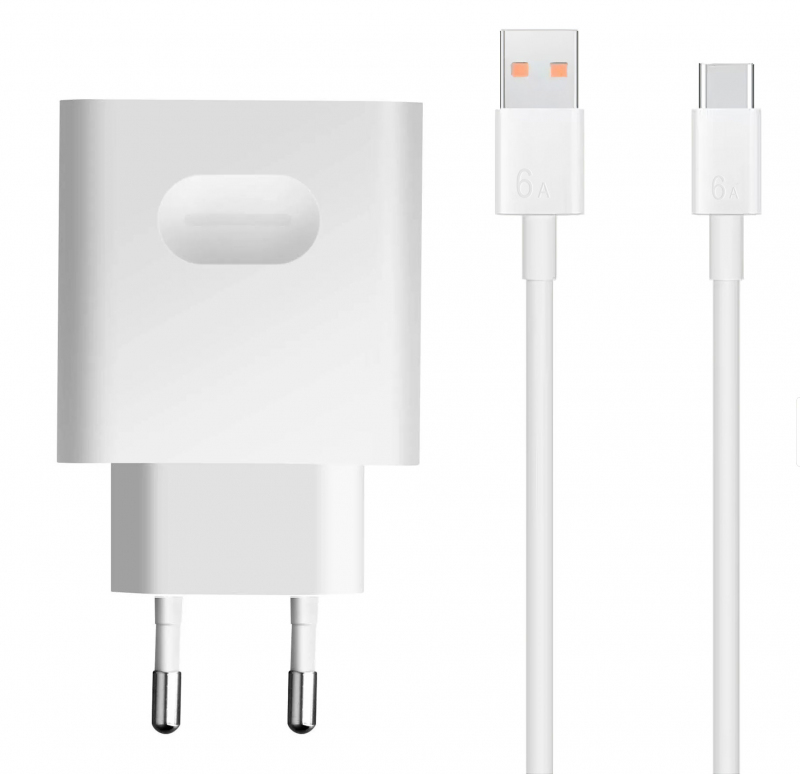 Incarcator Retea Cu Cablu USB-C Huawei HW-110600E02, 66W, 6A, 1 x USB-A, Alb 02221773