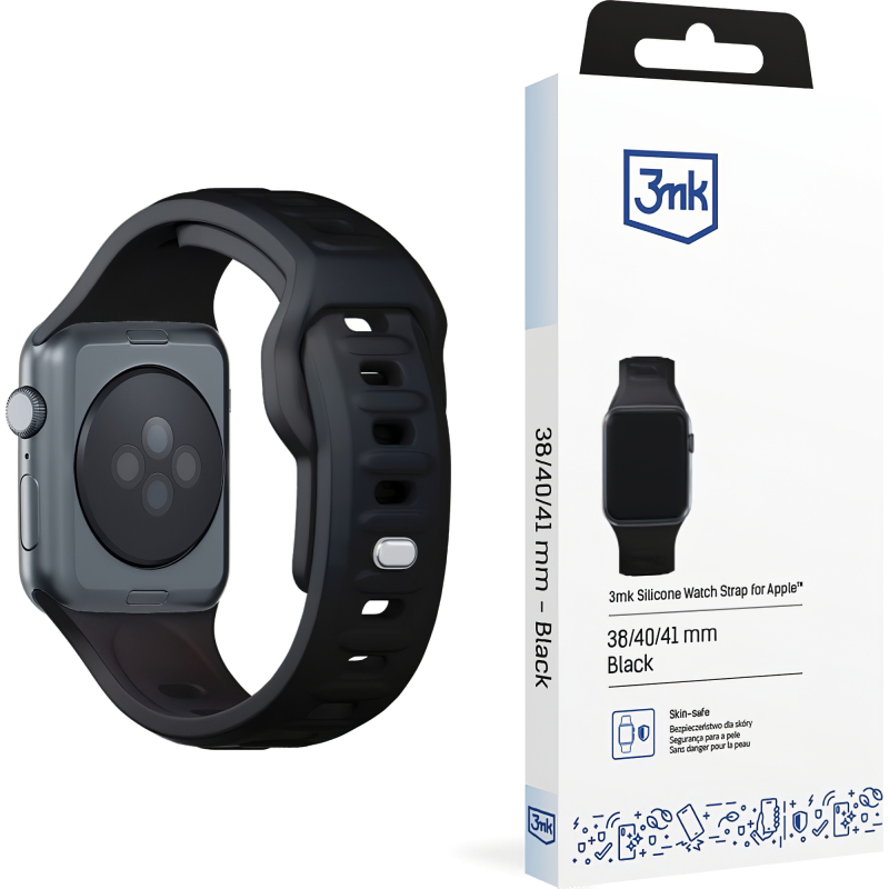 curea-3mk-silicone-pentru-apple-watch-41mm---40mm---38mm-series-2C-neagra-