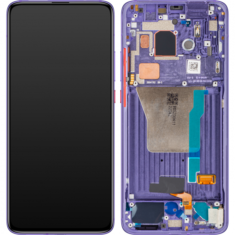 Display cu Touchscreen Xiaomi Poco F2 Pro, cu Rama, Mov (Electric Purple), Service Pack 56000F0J1100 