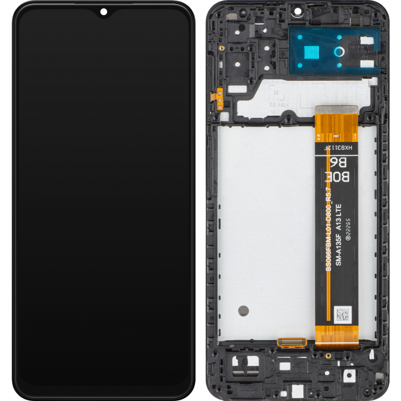 Display cu Touchscreen MP compatibil cu Samsung Galaxy A13 A135, cu Rama, Negru 