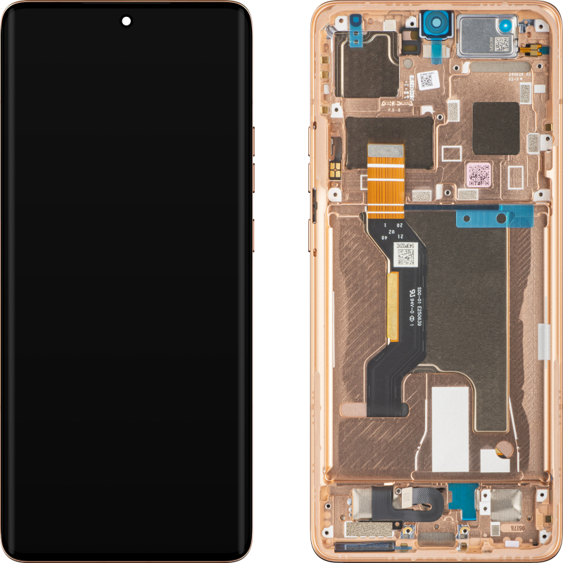 Display cu Touchscreen Motorola Edge 50 Ultra, cu Rama, Portocaliu (Peach Fuzz), Service Pack 5D68C24470 