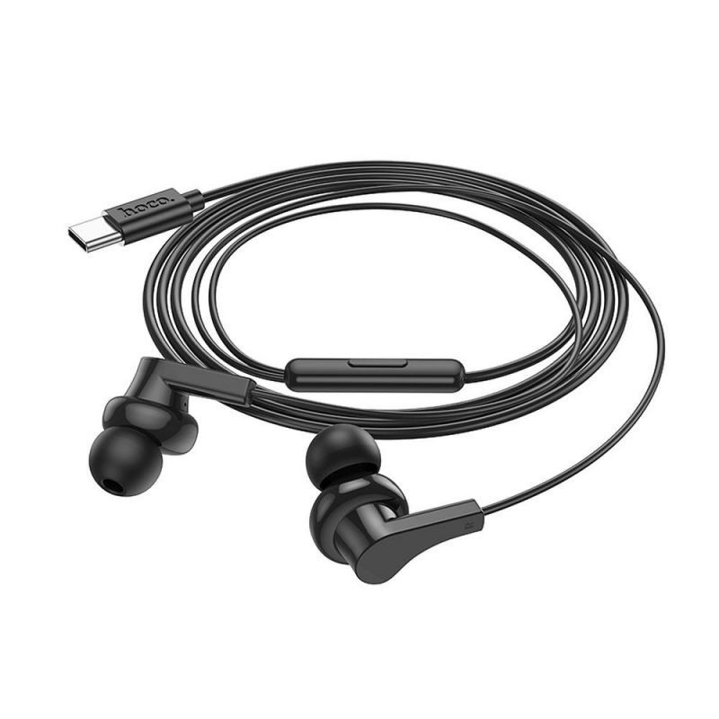 handsfree-usb-c-hoco-m114-2C-negru-