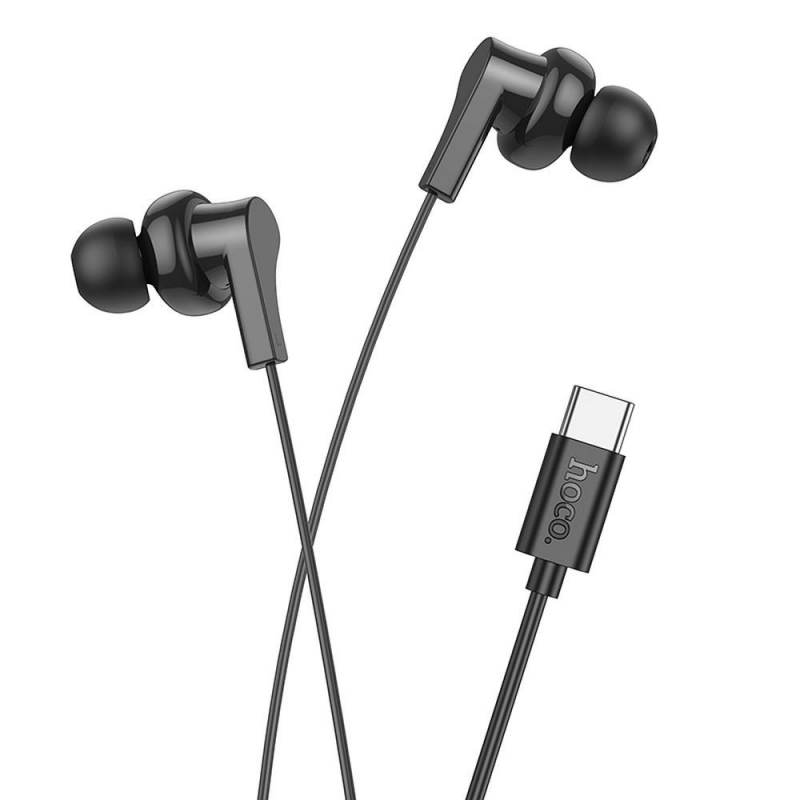 handsfree-usb-c-hoco-m114-2C-negru-