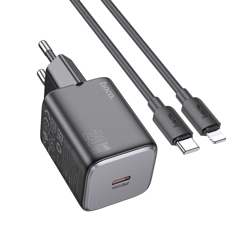 incarcator-retea-cu-cablu-lightning-hoco-n40-2C-20w-2C-3a-2C-1-x-usb-c-2C-negru-