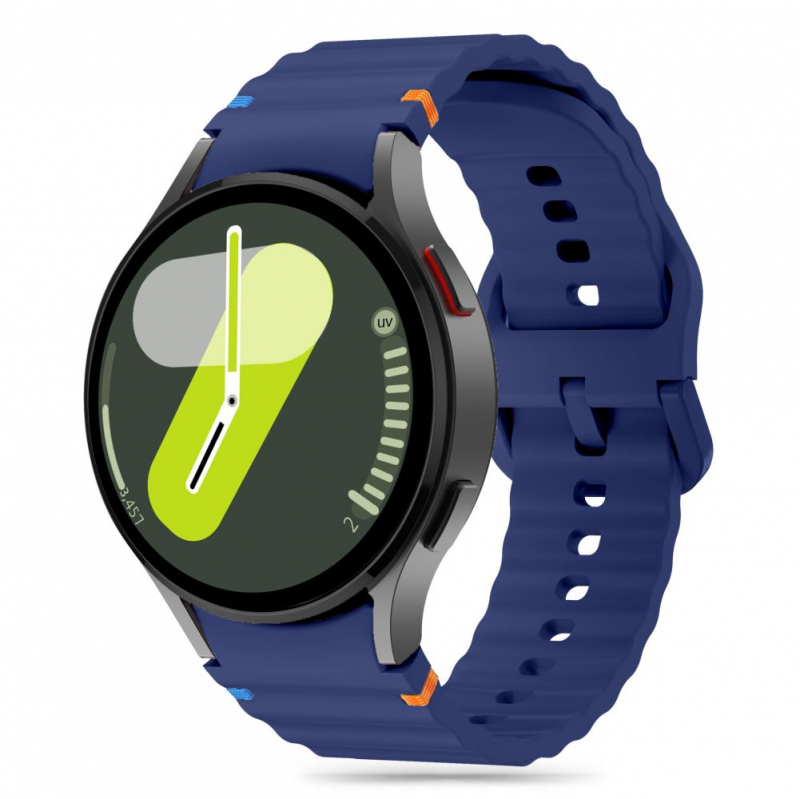 Curea Tech-Protect Silicone Sport pentru Samsung Galaxy Watch7 / Watch FE / Watch6 / Watch5 / Watch4 Series, Bleumarin 