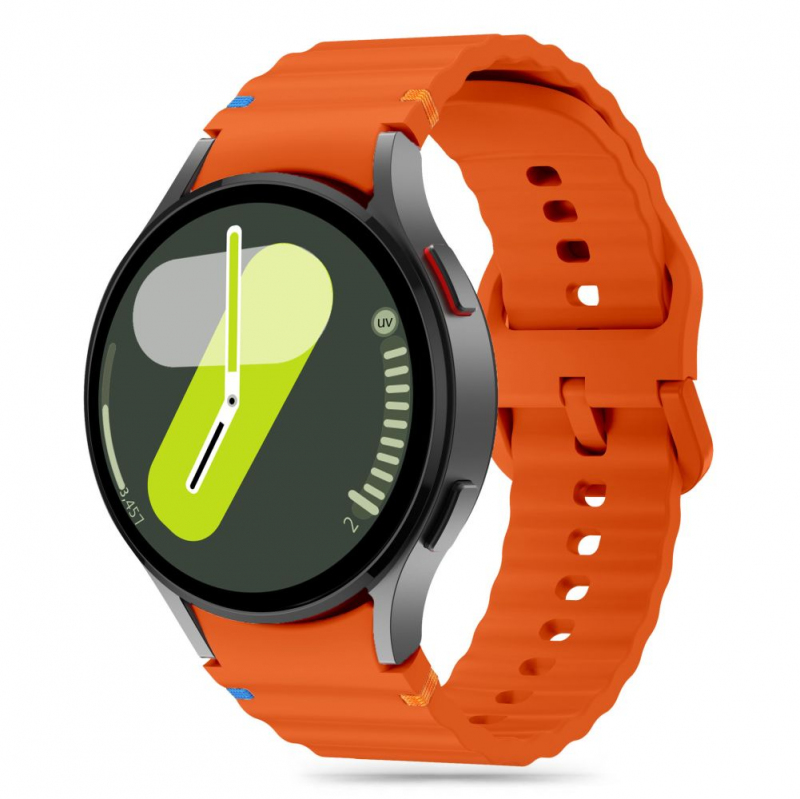 Curea Tech-Protect Silicone Sport pentru Samsung Galaxy Watch7 / Watch FE / Watch6 / Watch5 / Watch4 Series, Portocalie 