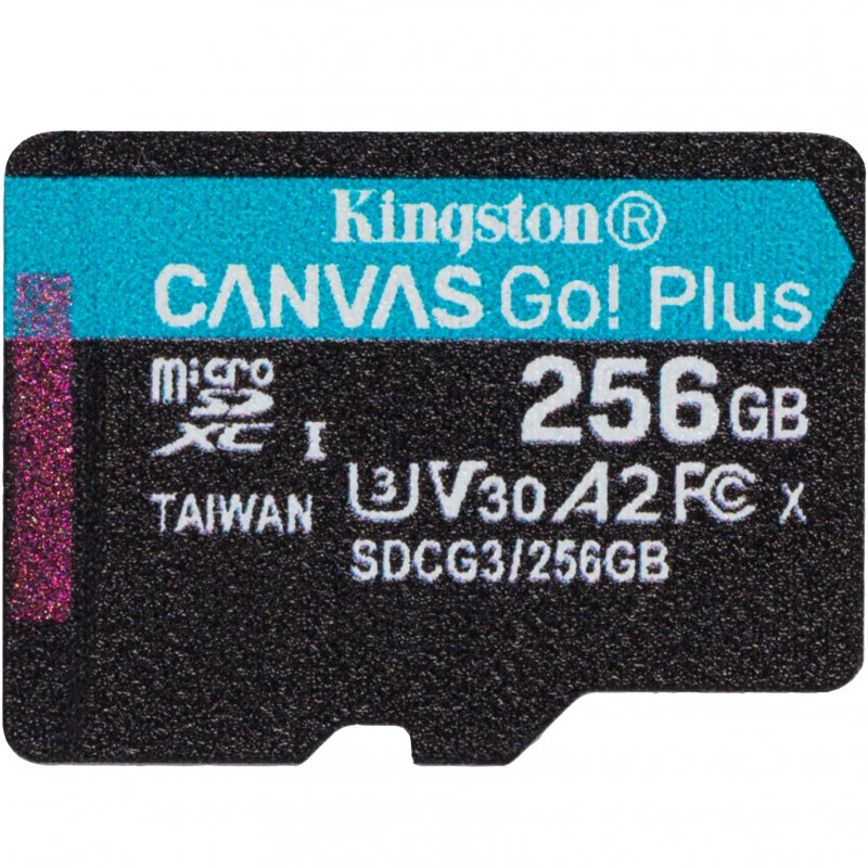 Card Memorie microSDXC Kingston Canvas Go Plus, 256Gb, Clasa 10 / UHS-1 U3 SDCG3/256GBSP 