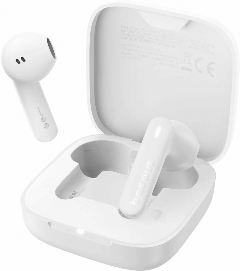 Handsfree Bluetooth Baseus Bowie E16, TWS, Alb A00061900223-00 