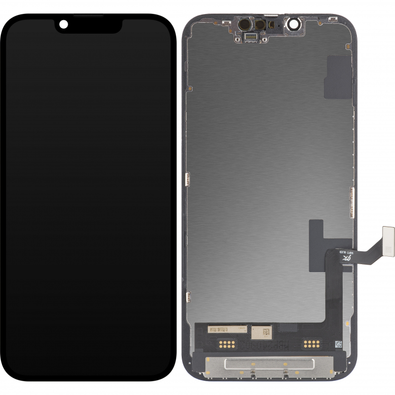 Display cu Touchscreen JK pentru Apple iPhone 14, cu Rama, Versiune OLED, Negru 