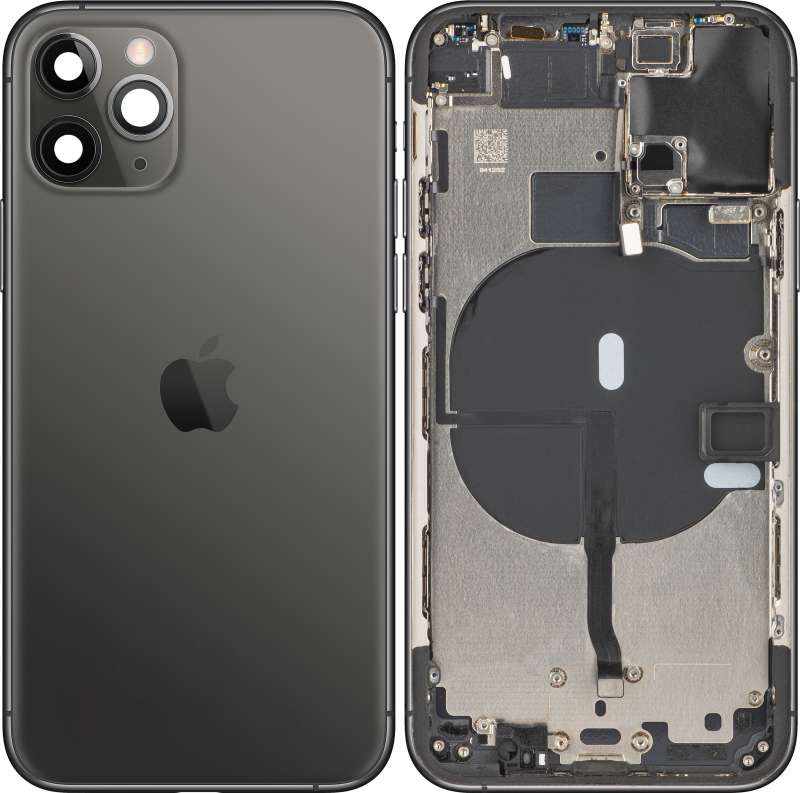 Capac Baterie Apple iPhone 11 Pro, Cu Carcasa Mijloc, Negru (Matte Space Gray), Swap (Grad B)