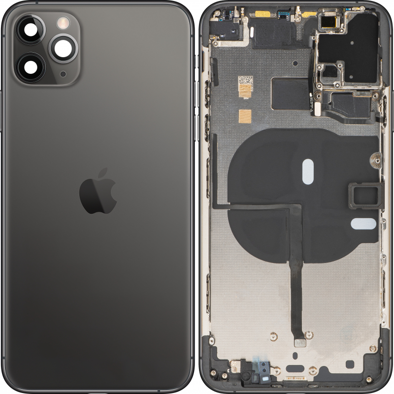 Capac Baterie Apple iPhone 11 Pro Max, Cu Carcasa Mijloc, Negru (Space Gray), Swap 