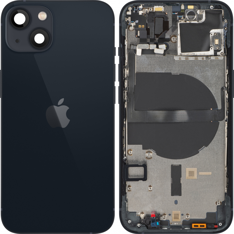 Capac Baterie Apple iPhone 13, Cu Carcasa Mijloc, Negru, Swap (Grad B)