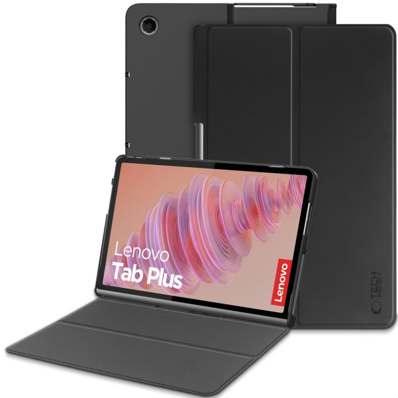 Husa pentru Lenovo Tab Plus 11.5inch, Tech-Protect, SmartCase, Neagra 