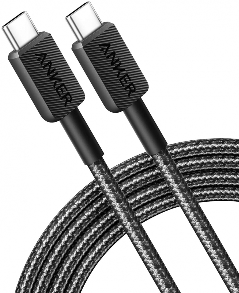 Cablu Date si Incarcare USB-C - USB-C Anker 322, 60W, 0.9m, Negru A81F5G11 Cablu Date si Incarcare USB-C - USB-C Anker 322, 60W, 0.9m, Negru A81F5G11