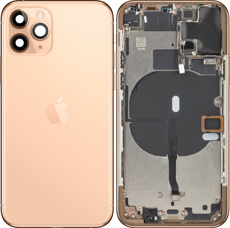 Capac Baterie Apple iPhone 11 Pro, Cu Carcasa Mijloc, Auriu (Matte Gold), Swap 