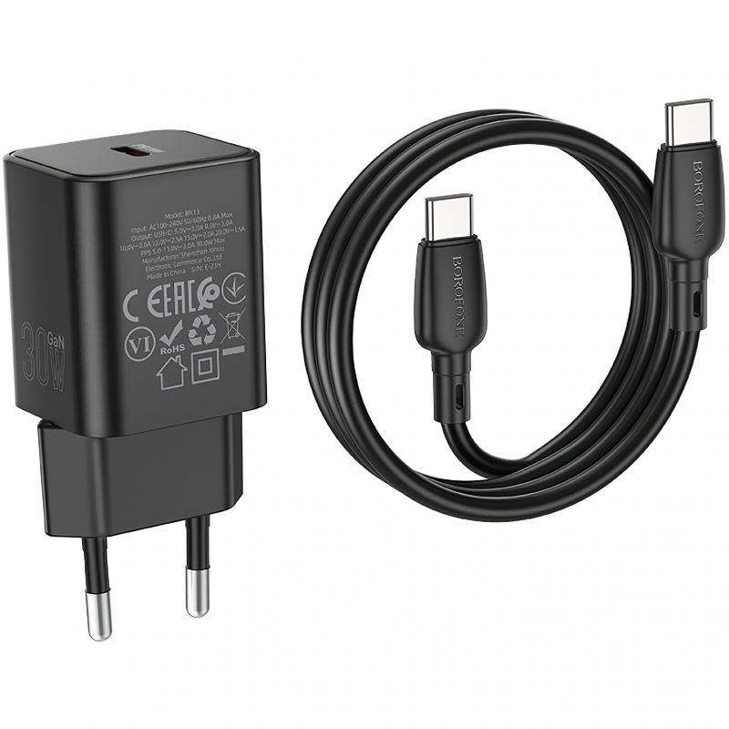 incarcator-retea-cu-cablu-usb-c-borofone-bn13-safety-2C-30w-2C-3a-2C-1-x-usb-c-2C-negru-