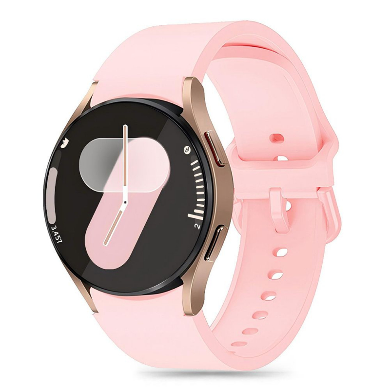 Curea Tech-Protect Silicone pentru Samsung Galaxy Watch7 / Watch FE / Watch6 / Watch5 / Watch4 Series, Roz 