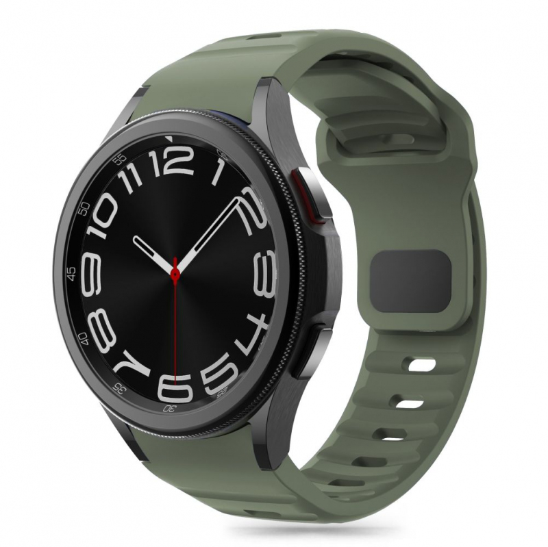 Curea Tech-Protect Silicone Line pentru Samsung Galaxy Watch7 / Watch FE / Watch6 / Watch5 / Watch4 Series, Kaki 