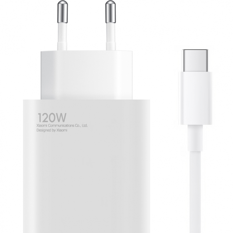 Incarcator Retea Cu Cablu USB-C Xiaomi, 120W, 6A, 1 x USB-A, Alb BHR9462EU 