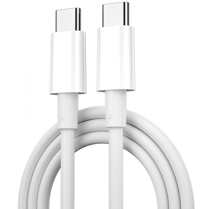 Cablu Date si Incarcare USB-C - USB-C WiWu C008, 100W, 1.2m, Alb 