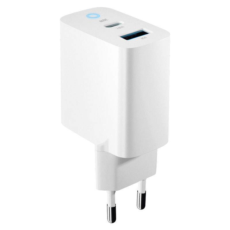 Incarcator Retea Forever TC-06-20AC, 20W, 3A, 1 x USB-A - 1 x USB-C, Alb 