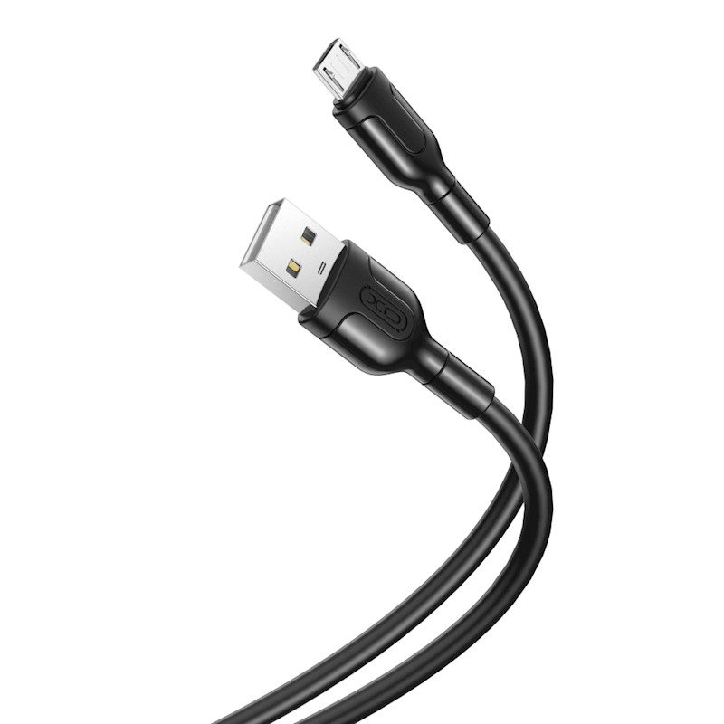 Cablu Date si Incarcare USB-A - microUSB XO Design NB212, 18W, 1m, Negru 