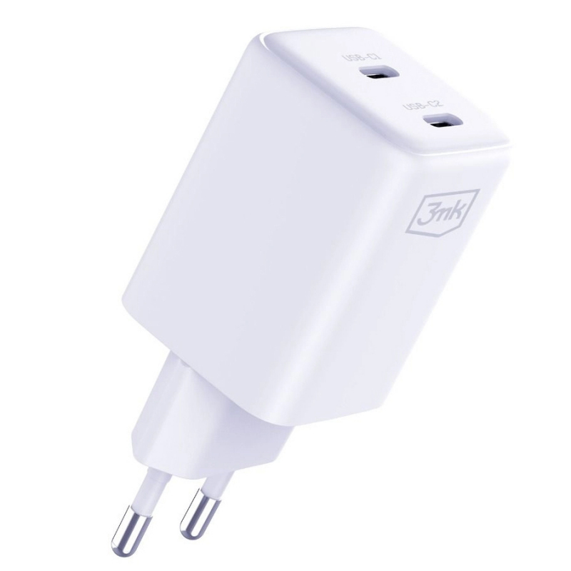 incarcator-retea-cu-cablu-usb-c-3mk-hypercharger-2C-45w-2C-3a-2C-2-x-usb-c-2C-alb-