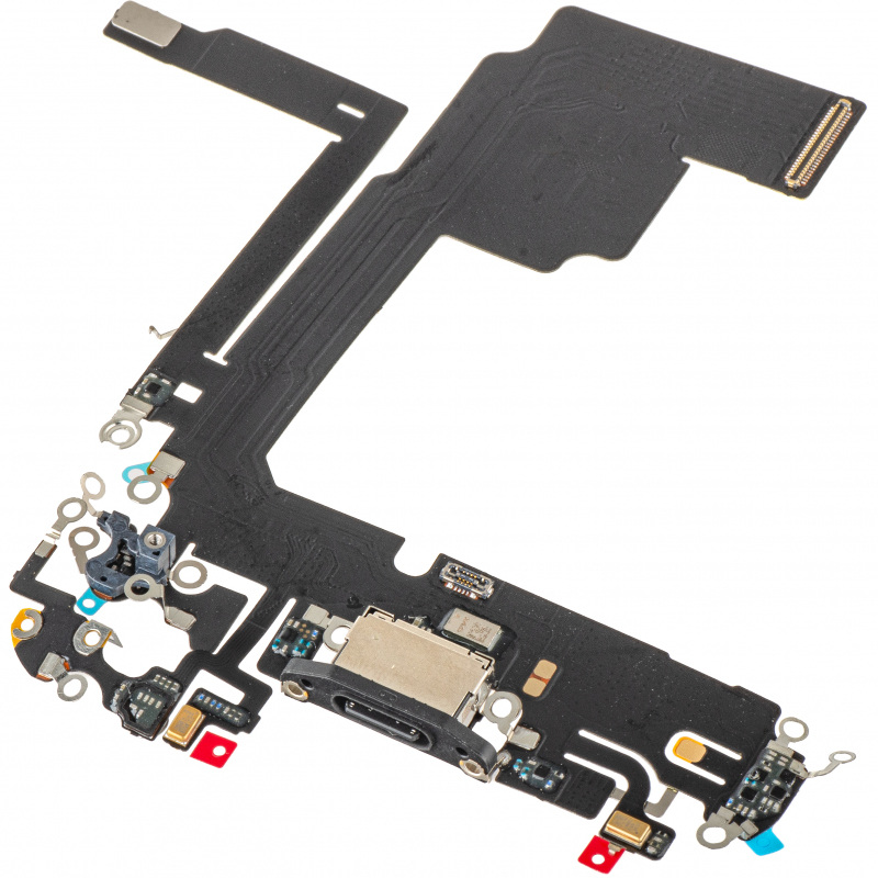 Charging Connector Ribbon - Microphone Apple iPhone 15 Pro, Black 